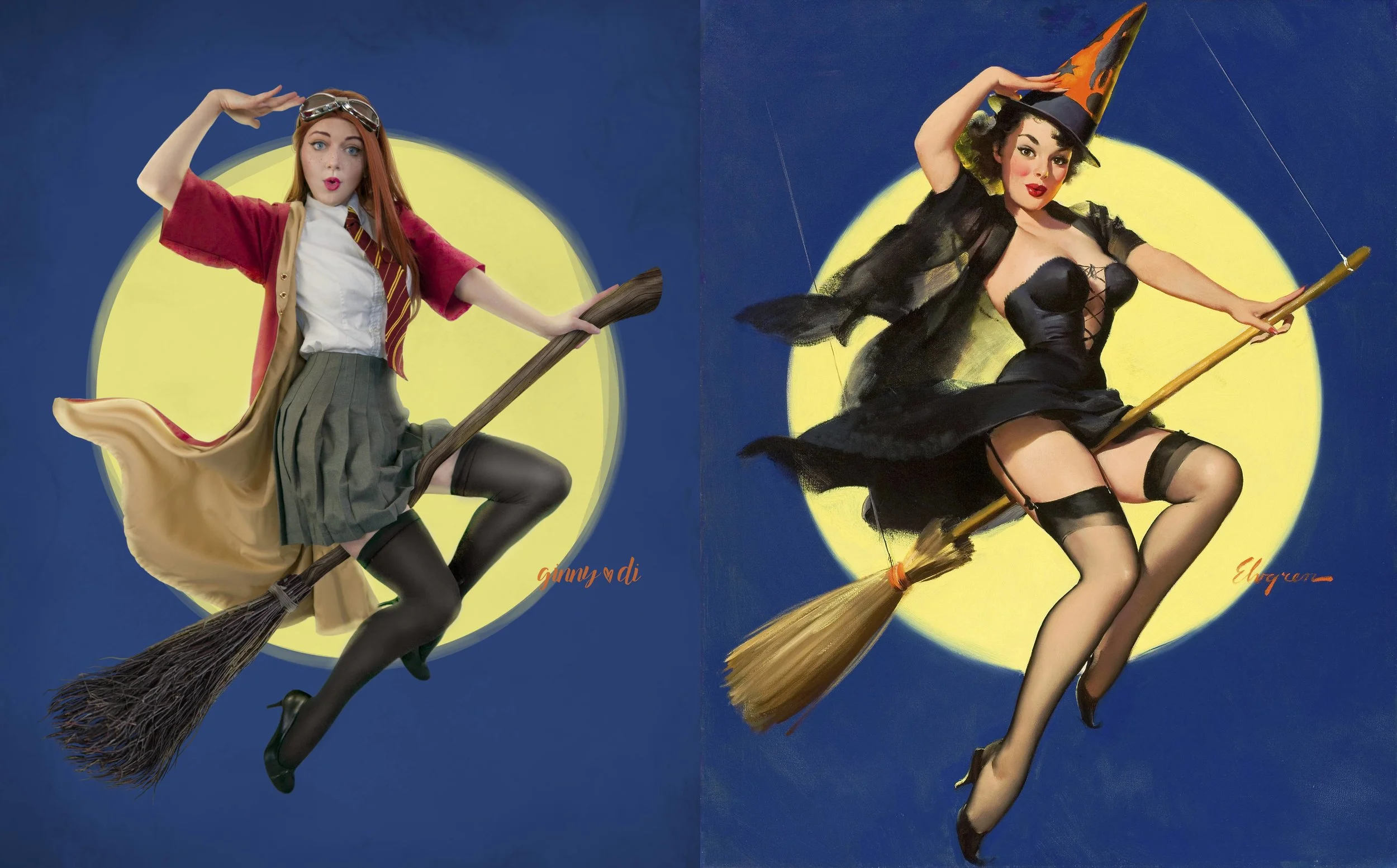 Harry Potter Cosplayer Charmingly Reenacts Classic Pin Up Art — Geektyrant