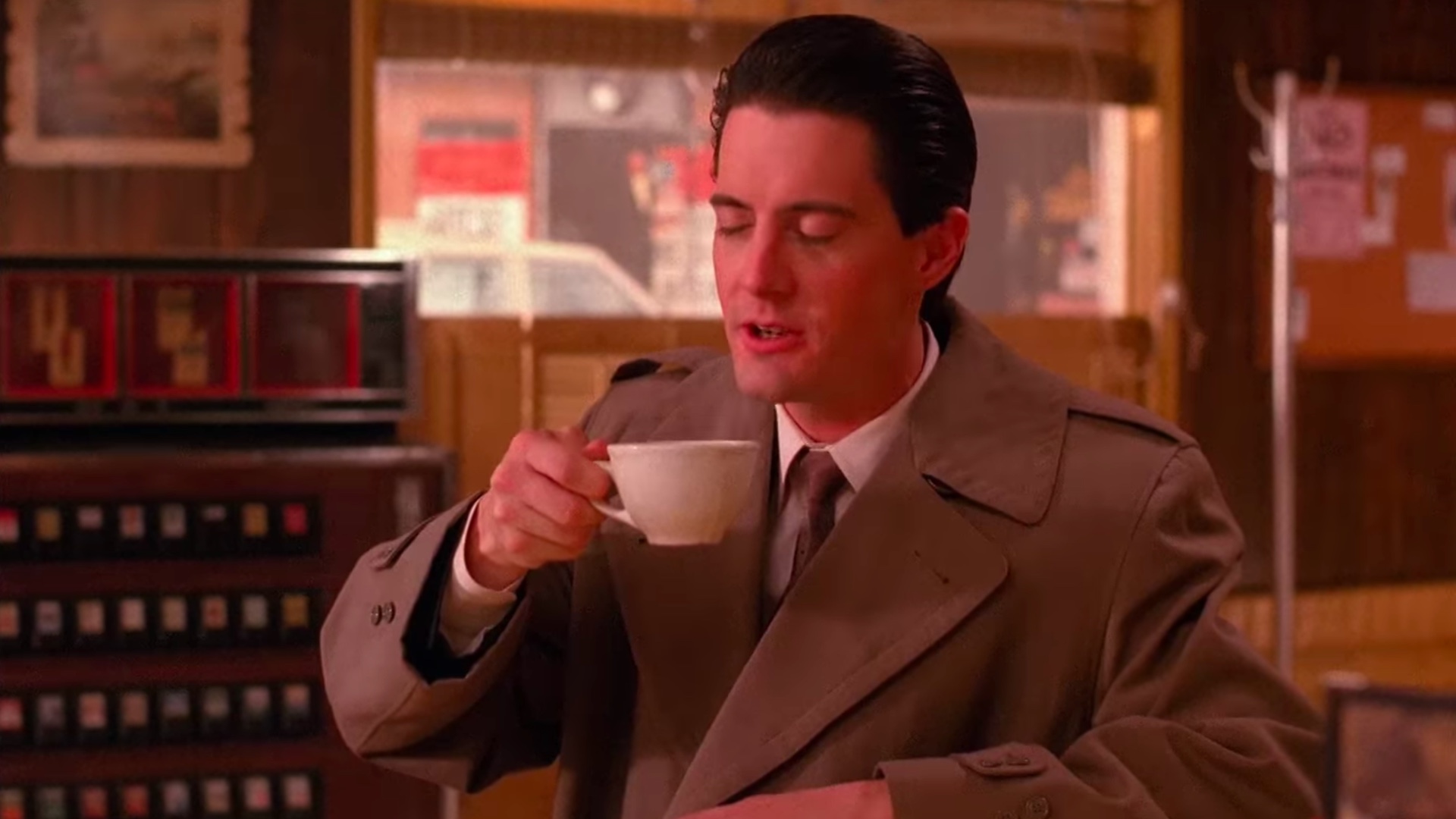 Twin Peaks David Lynch poster Damn Fine Coffee signed print
