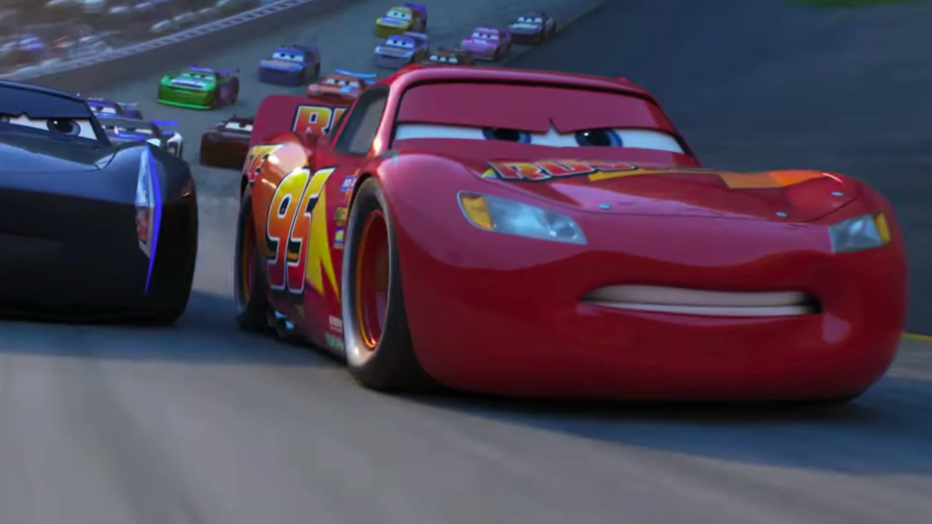 purple race car from cars 3