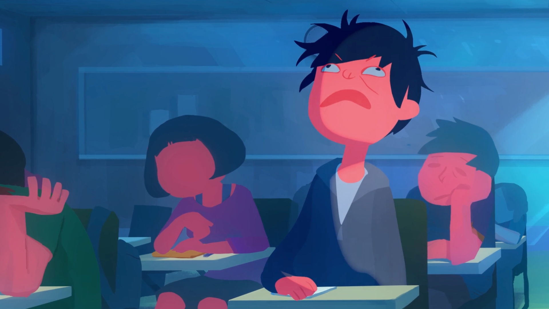 A Student Fights to Stay Awake in Class in Awesomely Trippy Animated Short  - AFTERNOON CLASS — GeekTyrant