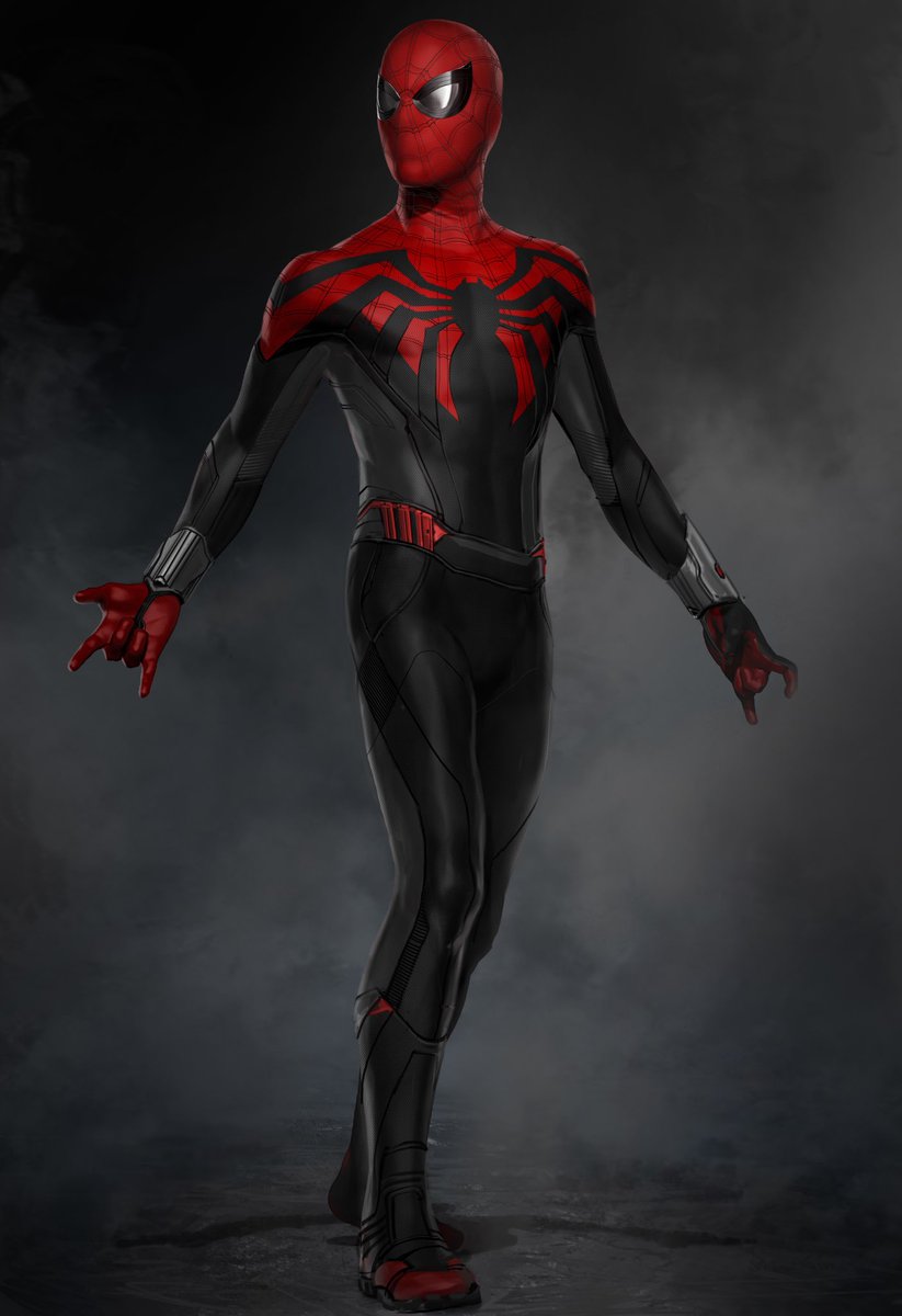Concept Art For SPIDERMAN Shows Unused "Superior" and "Scarlet" SpiderMan Costume