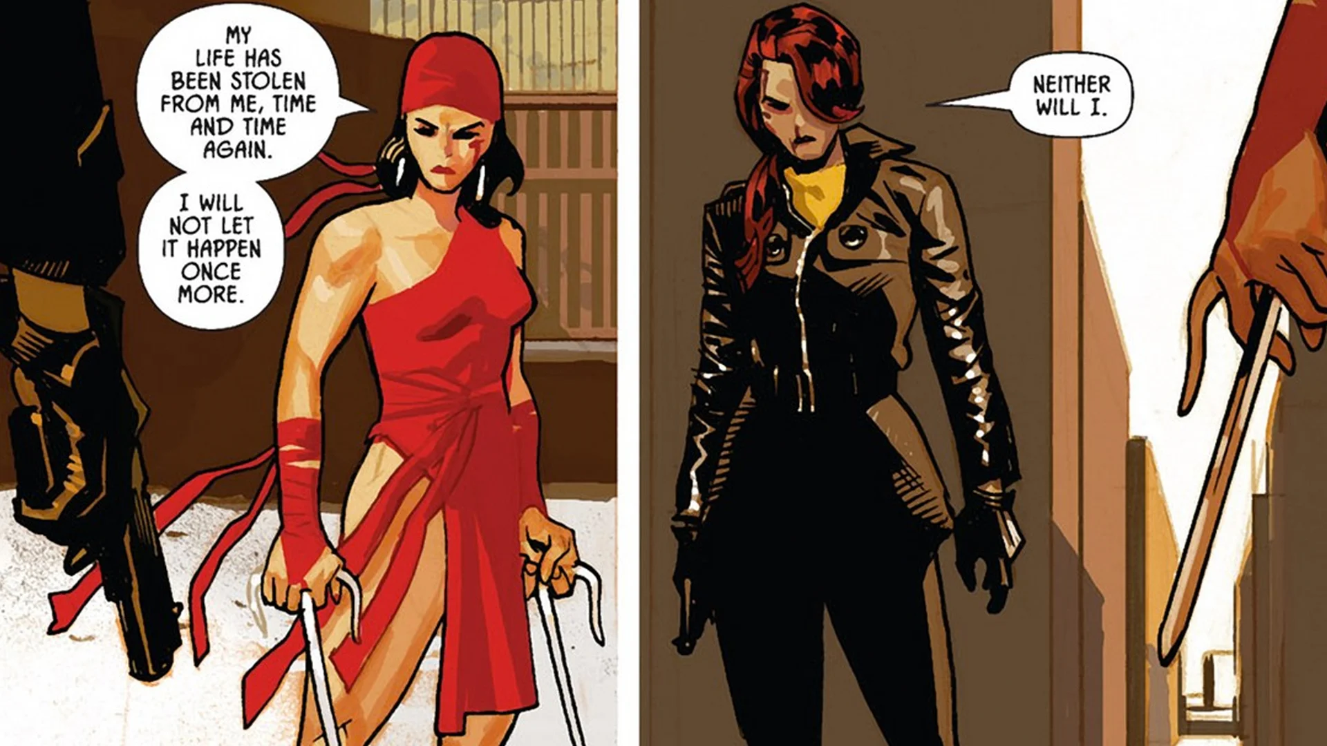 Black Widow's Stunt Double Fight's Elektra's Stunt Double in Fantastic