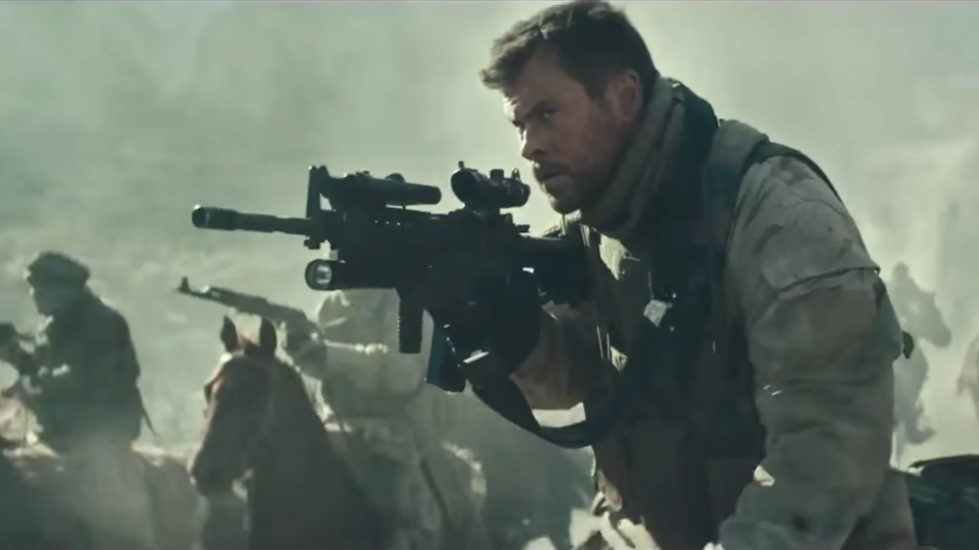 Chris Hemsworth Takes on The Taliban on Horseback in Trailer For The