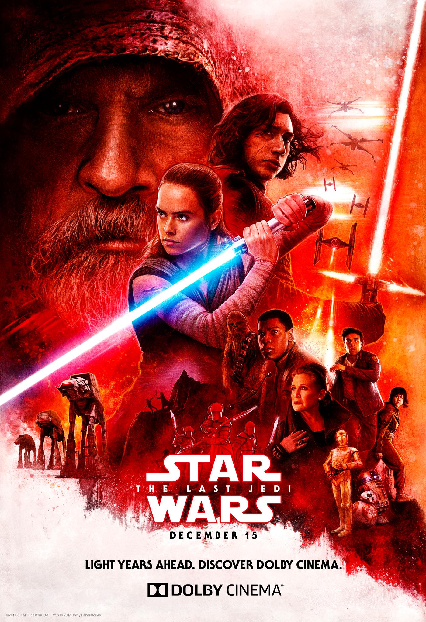New Art Print Of 2018 Movie Poster Star Wars VIII The Last Jedi