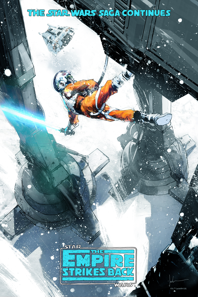 Luke Skywalker Takes Down an AT-AT in Mondo's EMPIRE STRIKES