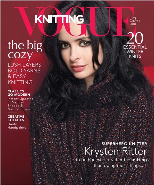 Krysten Ritter Attempts to Teach Stephen Colbert How to Knit — GeekTyrant