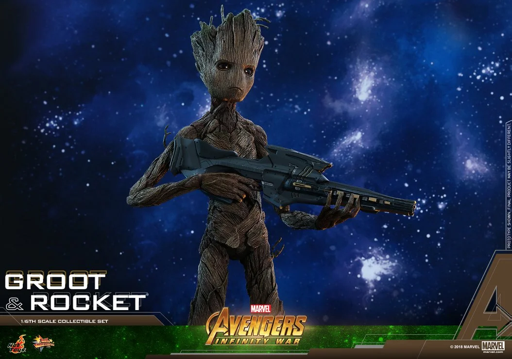 hot toys rocket and groot infinity war