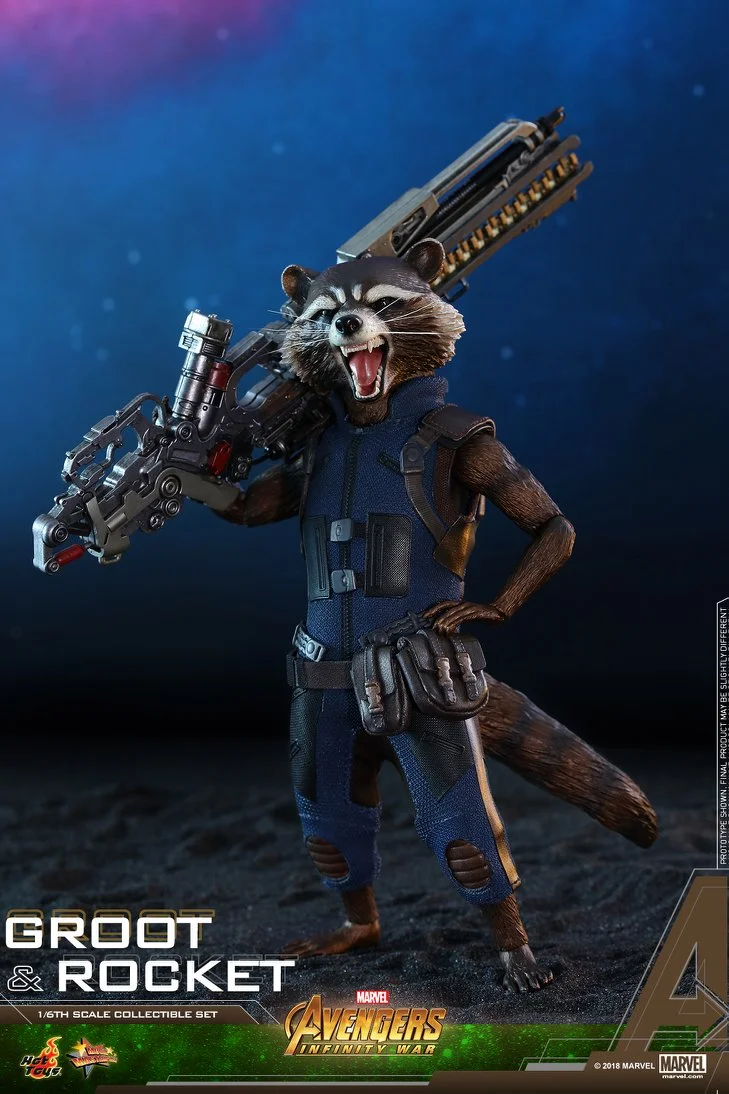 hot toys rocket and groot infinity war