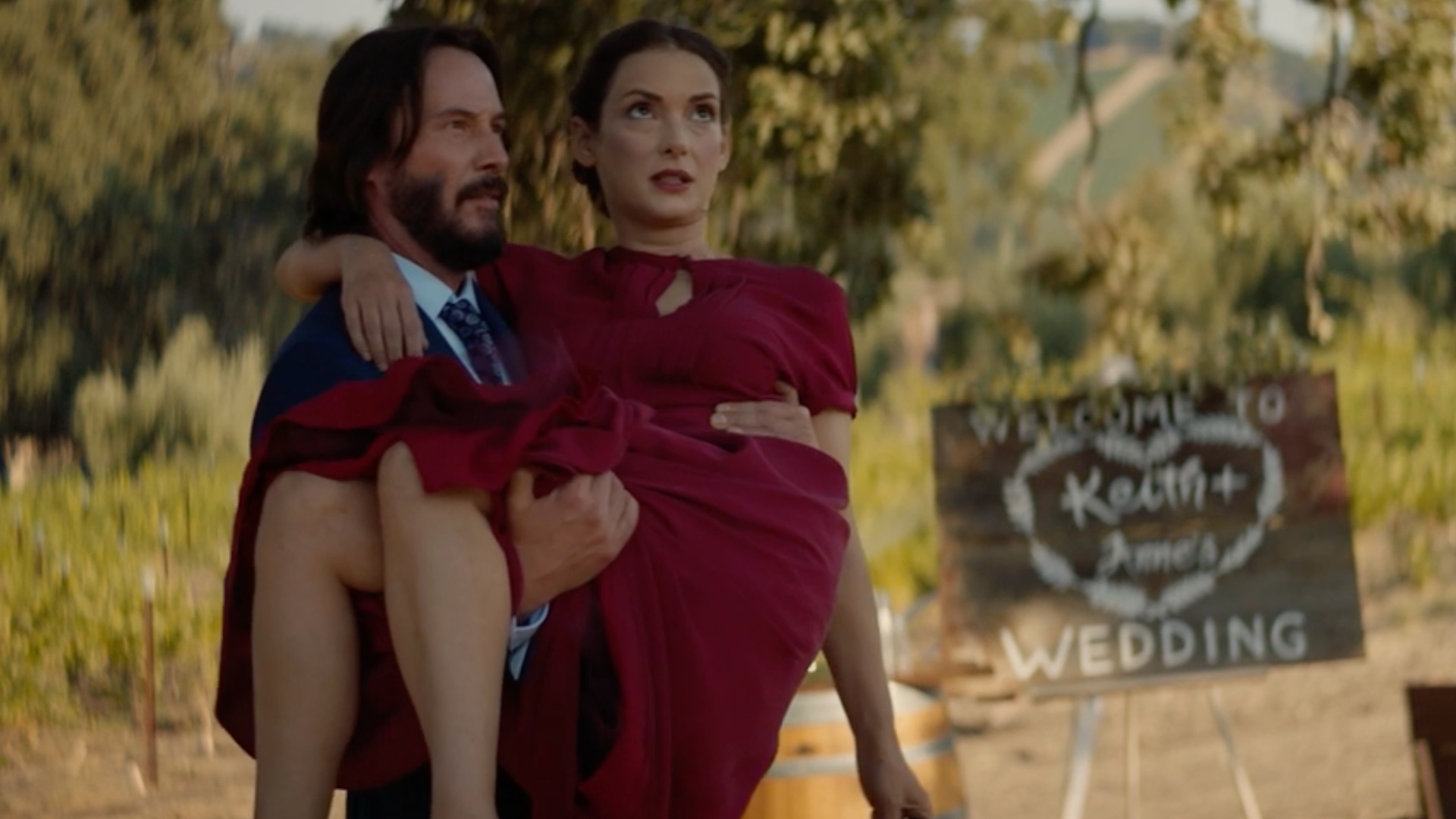 Keanu Reeves and Winona Ryder in Destination Wedding