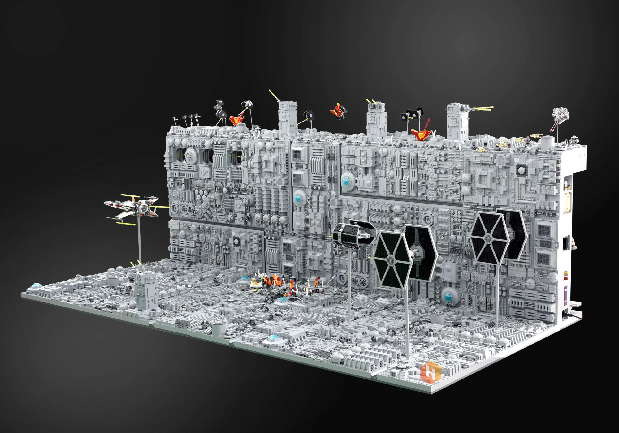 Super Detailed and Huge LEGO Diorama of The STAR WARS Death Star Trench
