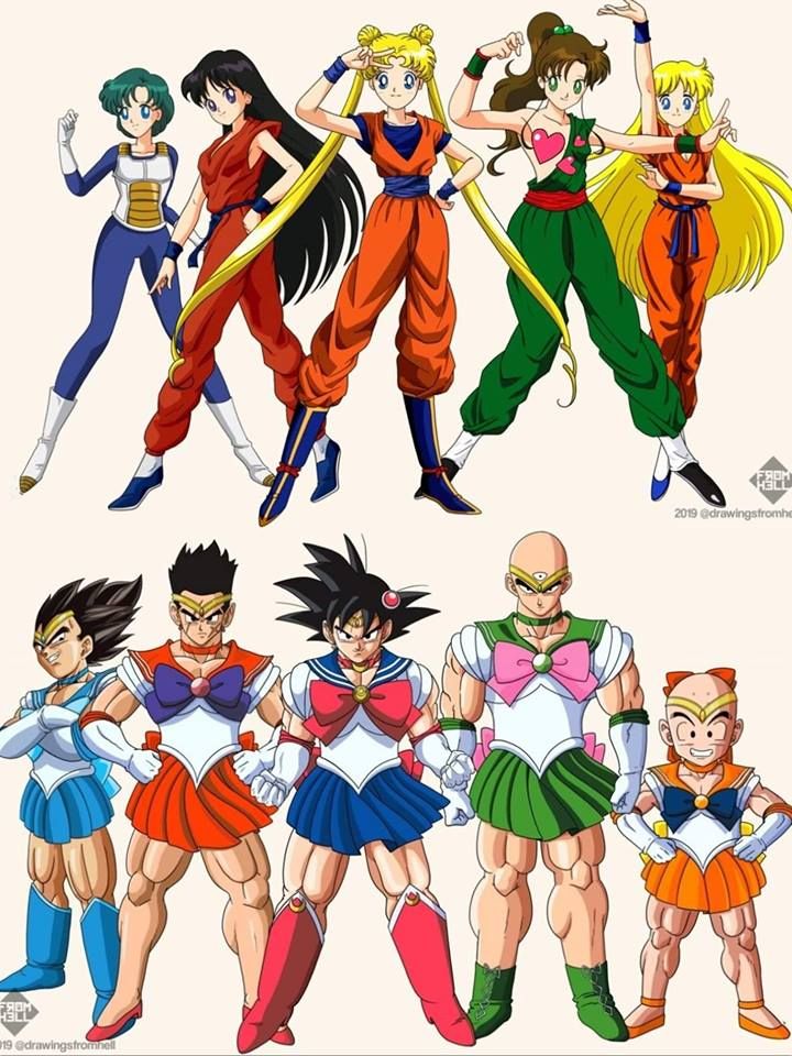This Dragon Ball Z And Sailor Moon Crossover Art Is Incredible — Geektyrant 