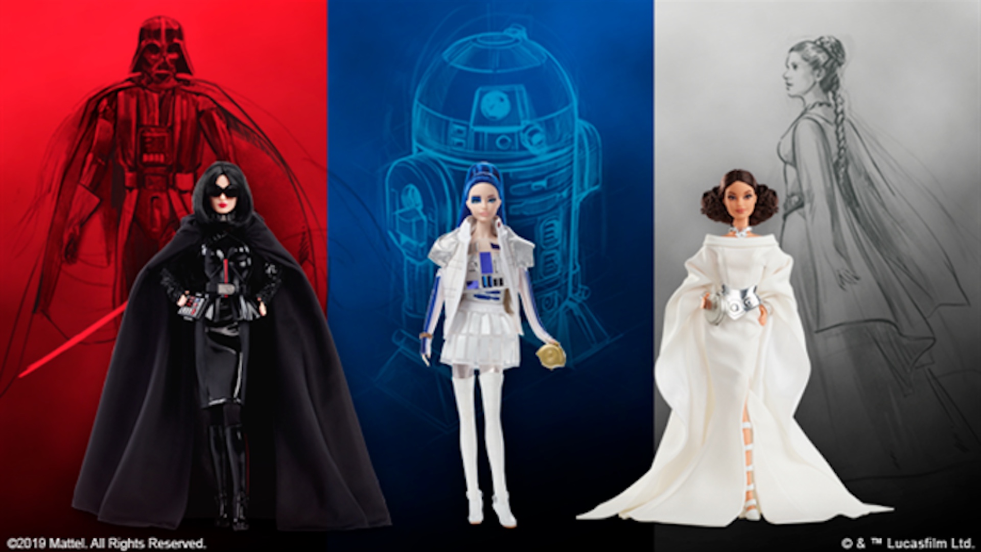 Realista Peaje Salida Barbie Gets a Line of STAR WARS Action Figures That Shows Off New Darth  Vader, R2-D2, and Princess Leia Fashion — GeekTyrant
