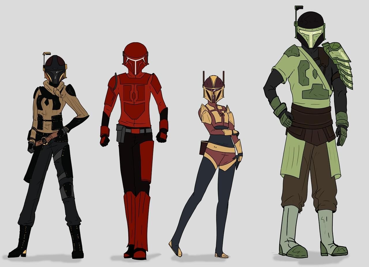 Check Out This Fun Fan Art Of Rwby Characters In Mandalorian Armor Geektyrant