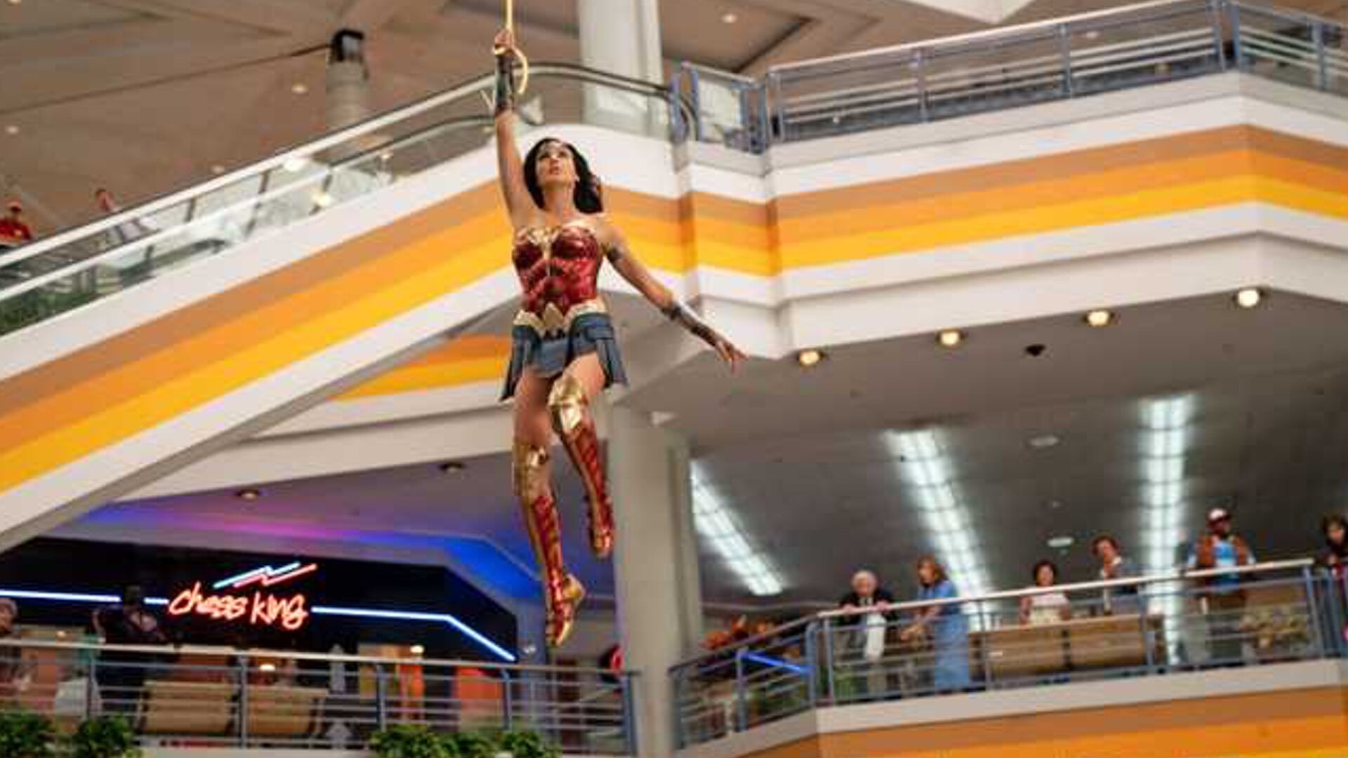 Wonder Woman Swings Around the Mall in New Photo From WONDER WOMAN 1984