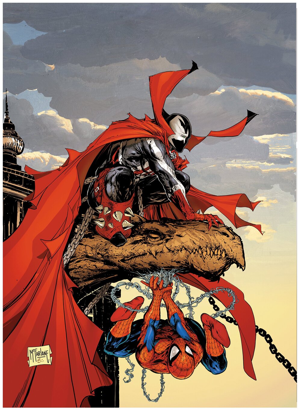 todd-mcfarlane-brings-spawn-and-spider-man-together-for-the-first-time-in-comic-art2