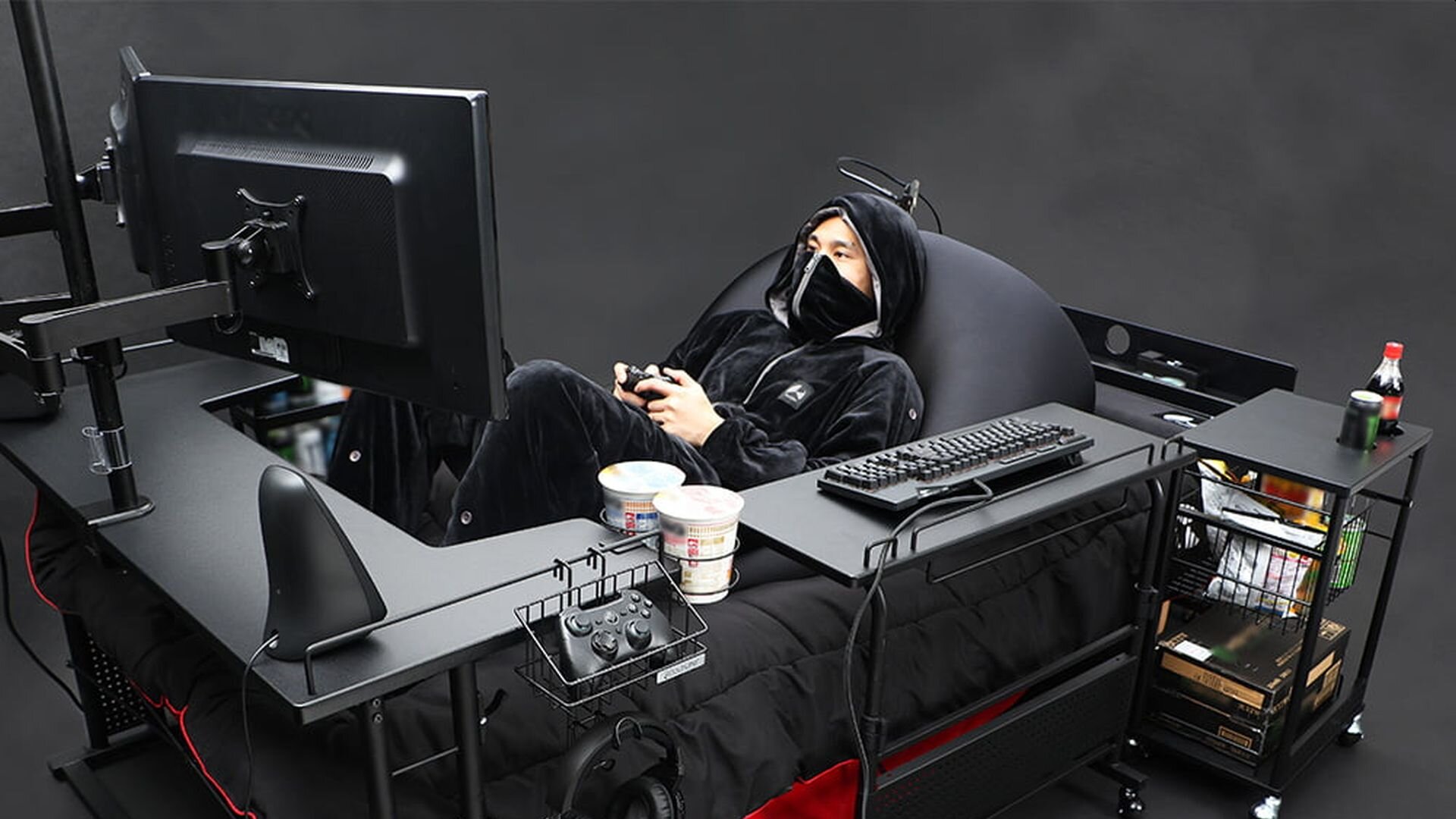 Japanese Furniture Manufacturer Makes Cool Gaming Bed Geektyrant