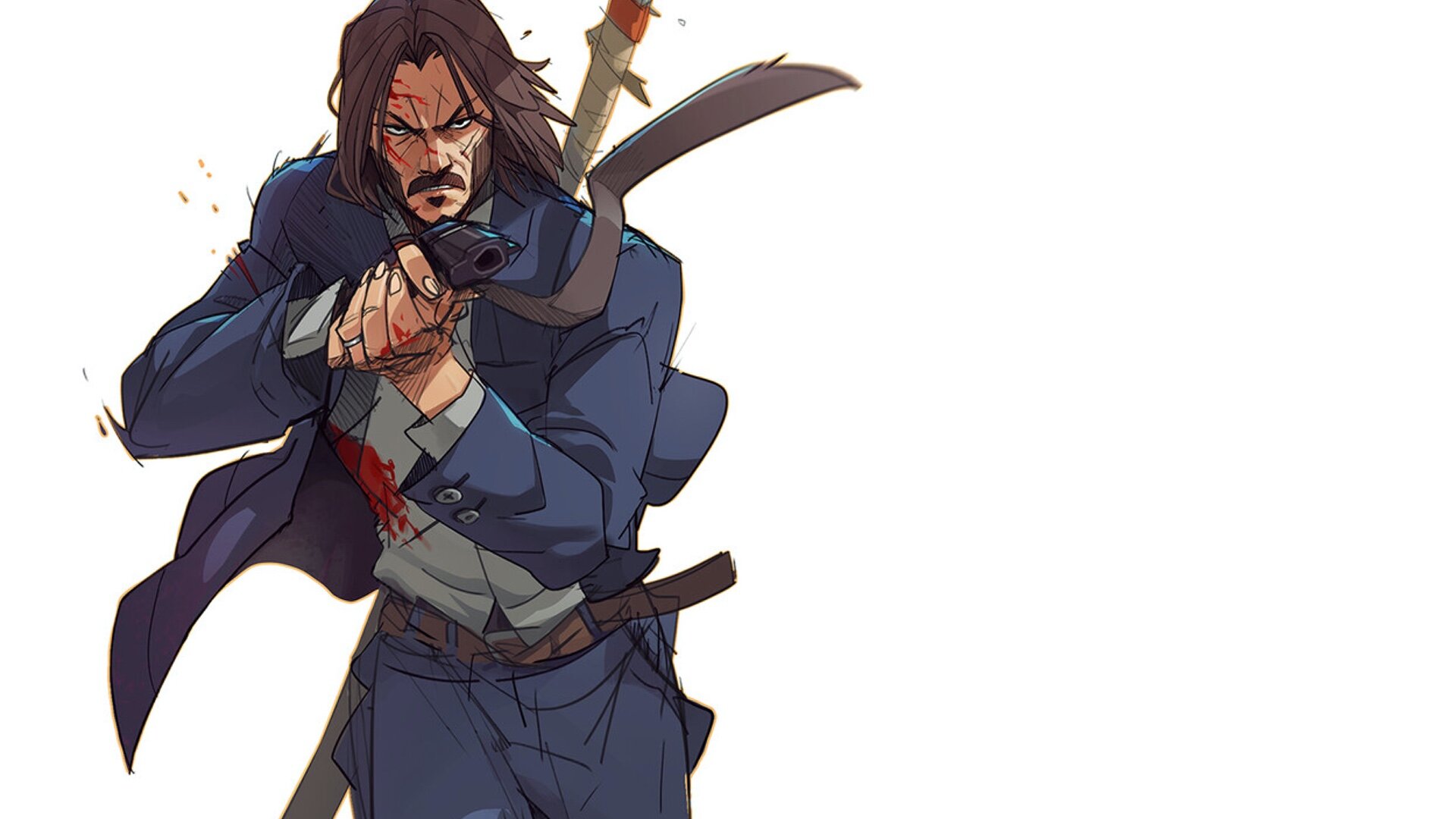 John Wick Neonic Art Artist Backgrounds and john wick cartoon HD  wallpaper  Pxfuel