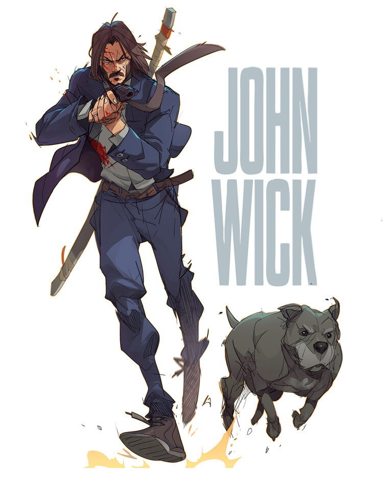 Arte de fã imagina ”John Wick” como uma série animada – Geeks In Action-  Sua fonte de recomendações e entretenimento!