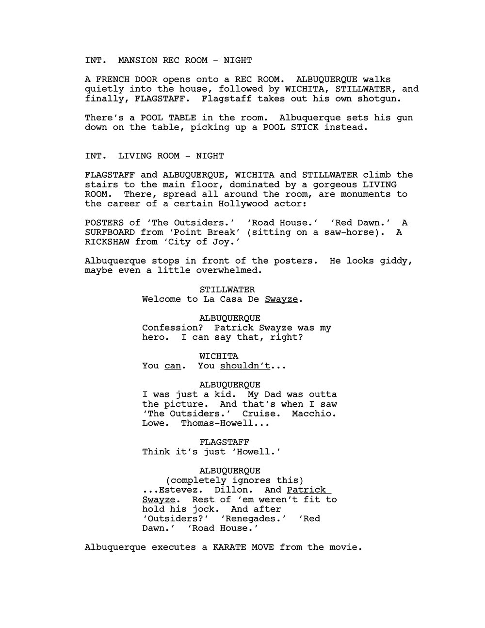 Zombieland (2009) Screenplay - Script Slug