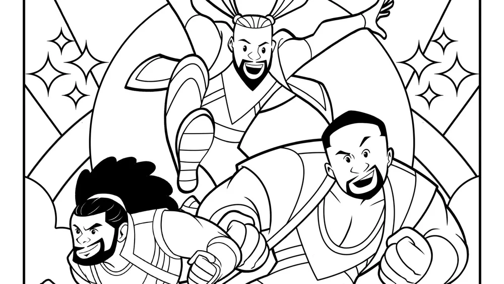 Get Your WWE Fix with These Free The New Day Coloring Pages ??? GeekTyrant
