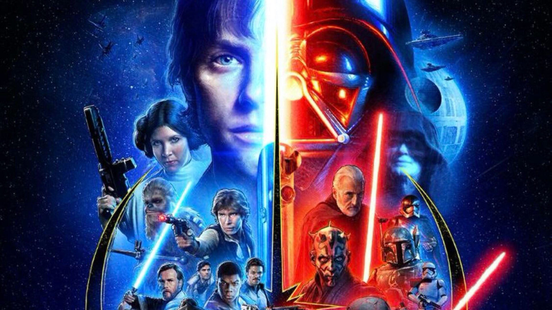 Star Wars The Complete Saga of Poster High Quality Official Art