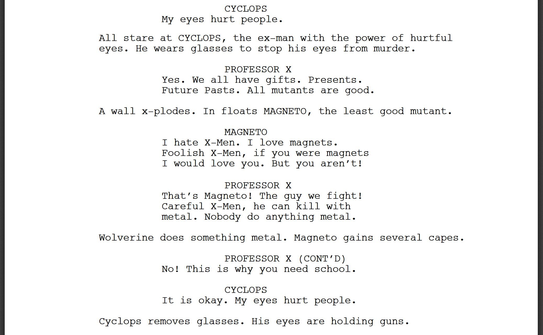 A Bot Watched Over 29,29 Hours of X-MEN Then Wrote a Script, This