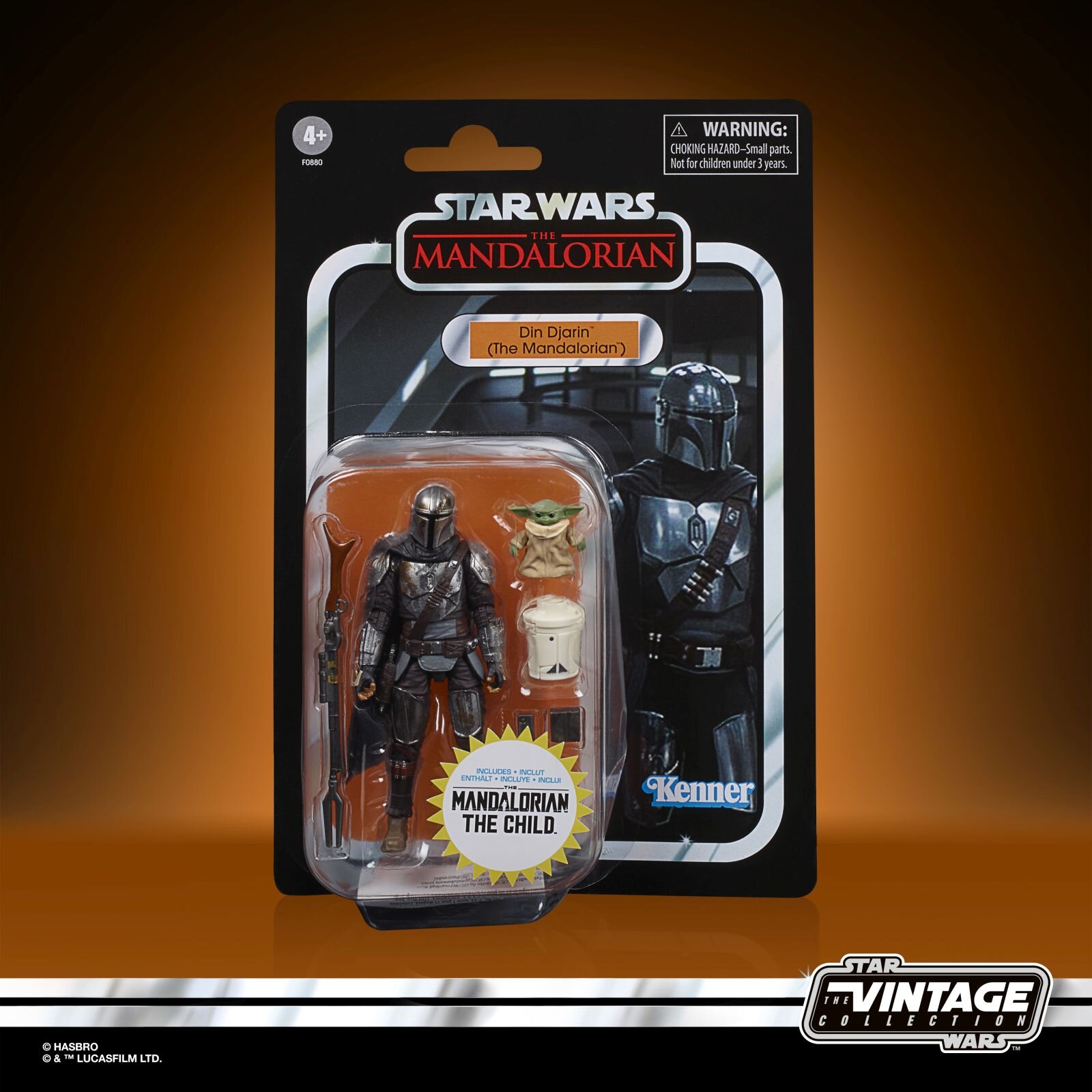 Star Wars Vintage Collection Din Djarin With Exclusive "The Child" Pin 