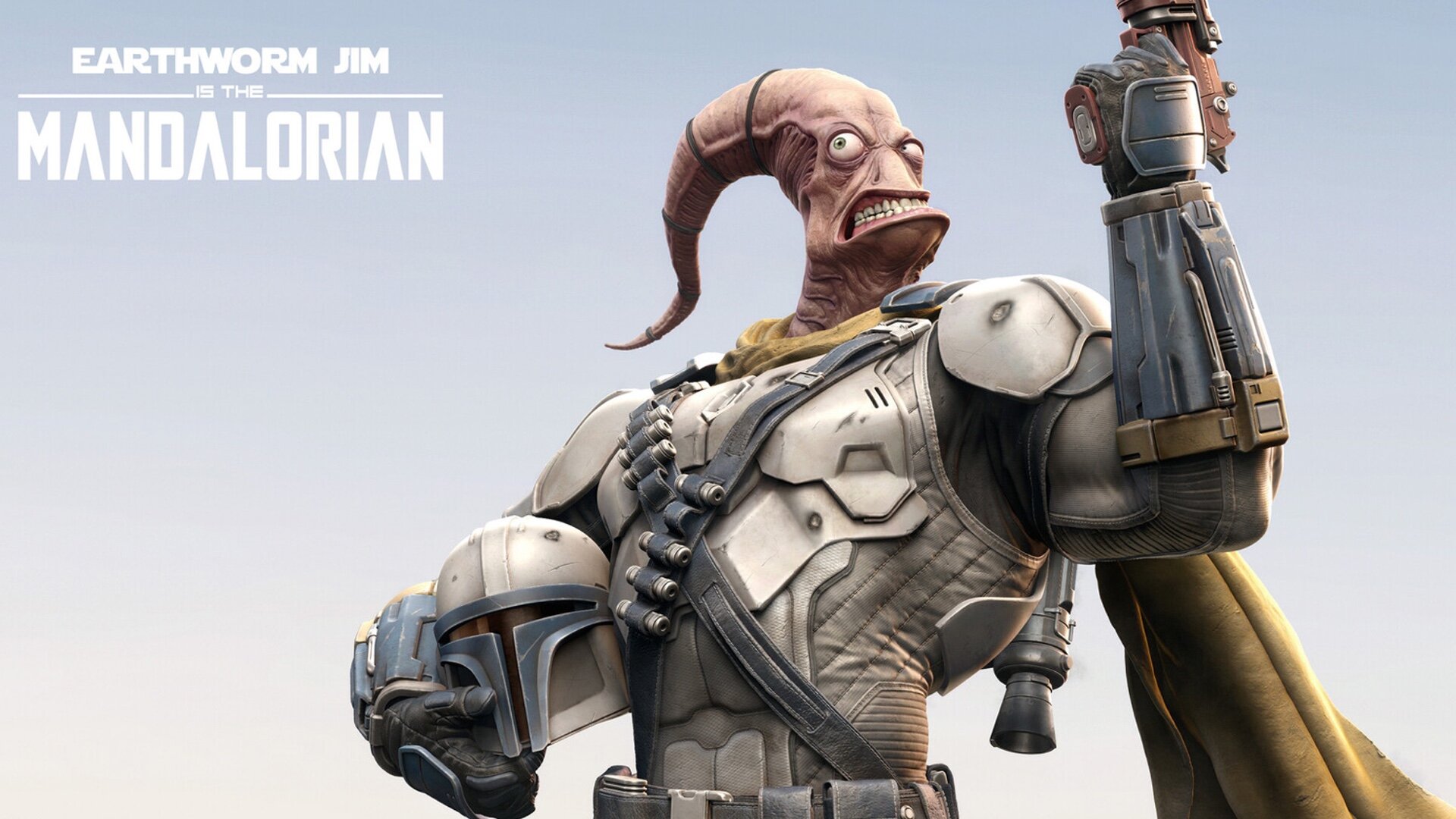 Earthworm is The Mandalorian in This Amusing Fan Art — GeekTyrant