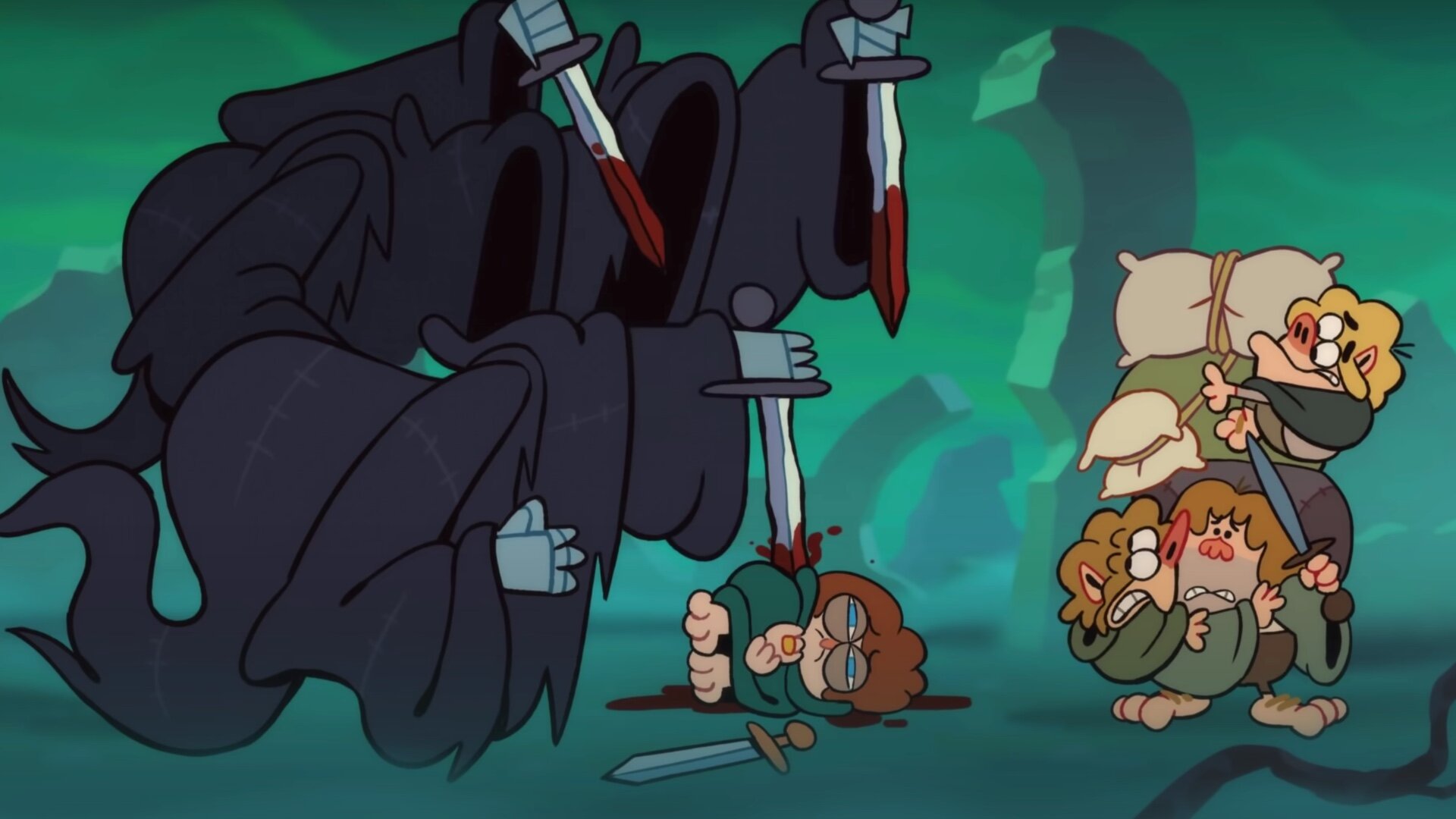 Screwball Cartoon Recap of THE LORD OF THE RINGS: FELLOWSHIP OF THE RING — GeekTyrant Screwball Cartoon Recap of THE LORD OF THE RINGS: FELLOWSHIP OF THE RING — GeekTyrant