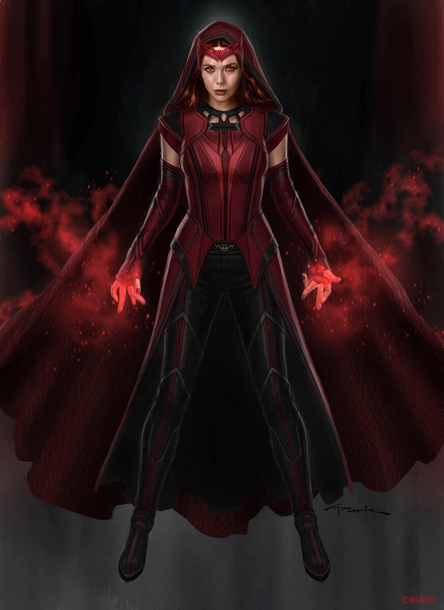 Robust Føde sortere WANDAVISION Concept Art Features Scarlet Witch's "Red Riding Hood" Look —  GeekTyrant