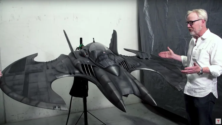Adam Savage Shows Off the Restored Original Batwing Model Used in Tim ...