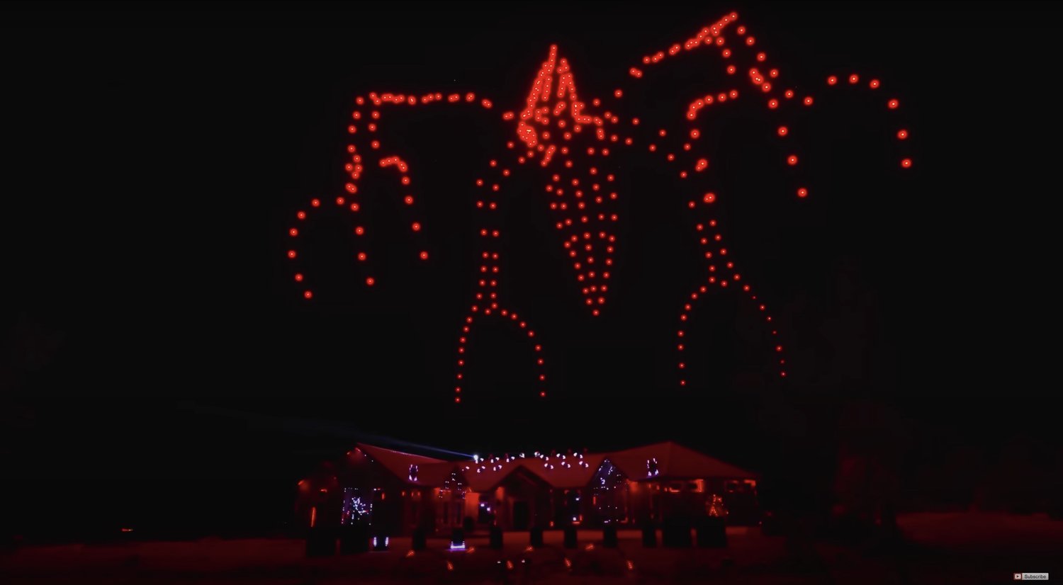 Watch This Epic 400-Foot Tall Halloween Light and Drone Show!
