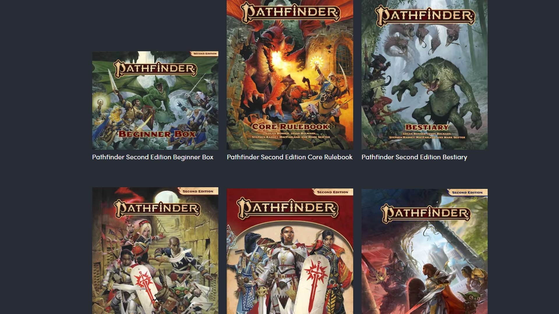 Pathfinder Second Edition Beginners Bundle supporting The Trevor Project  and Tabletop Gaymers