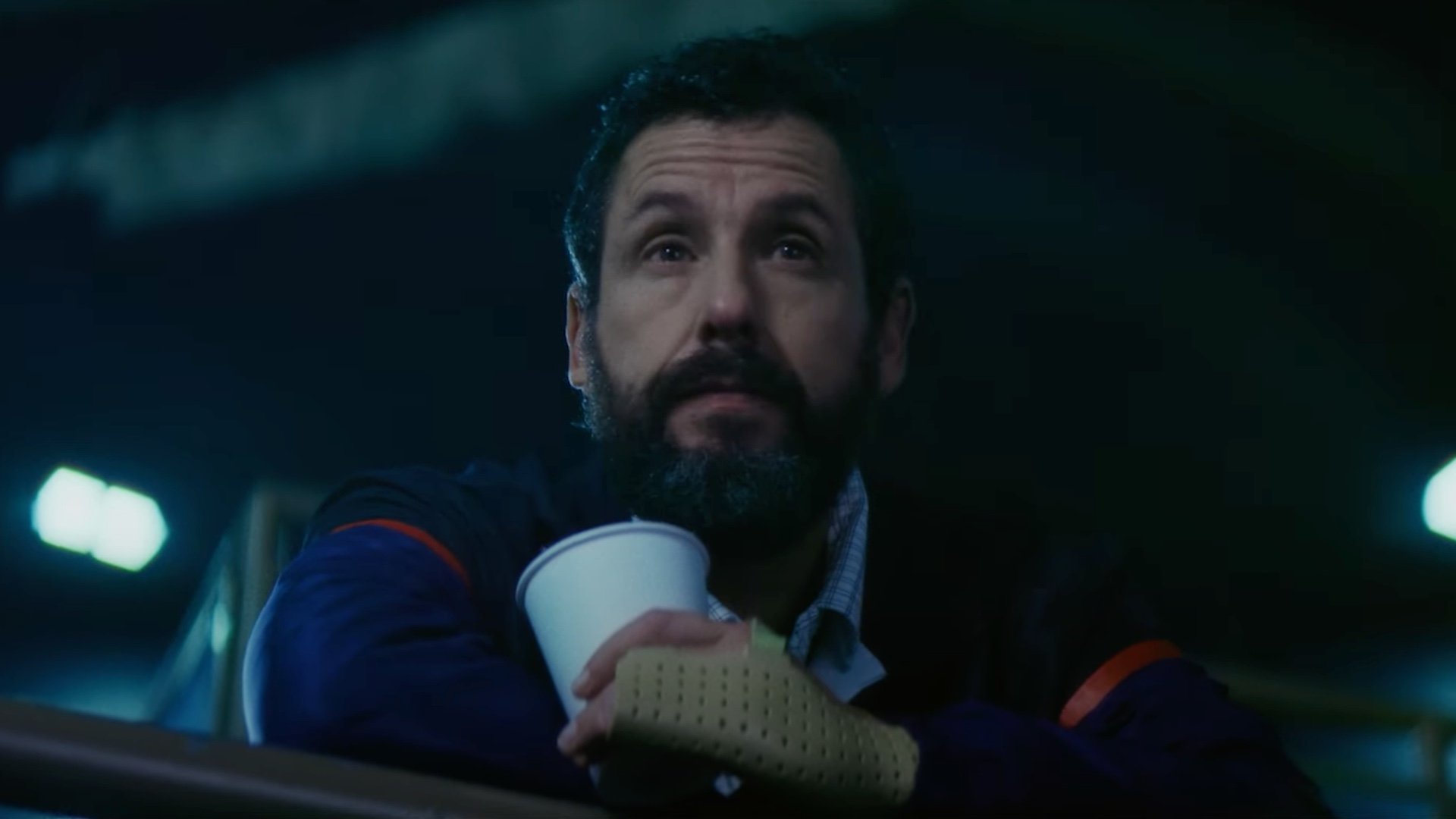 Adam Sandler stars as a washed-up NBA scout in Netflix's Hustle