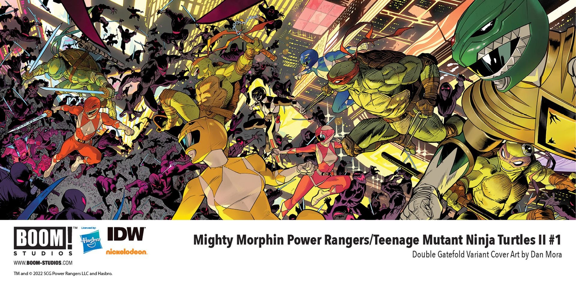 Here’s our first look at MIGHTY MORPHIN POWER RANGERS/TEENAGE MUTANT NINJA TURTLES II #1