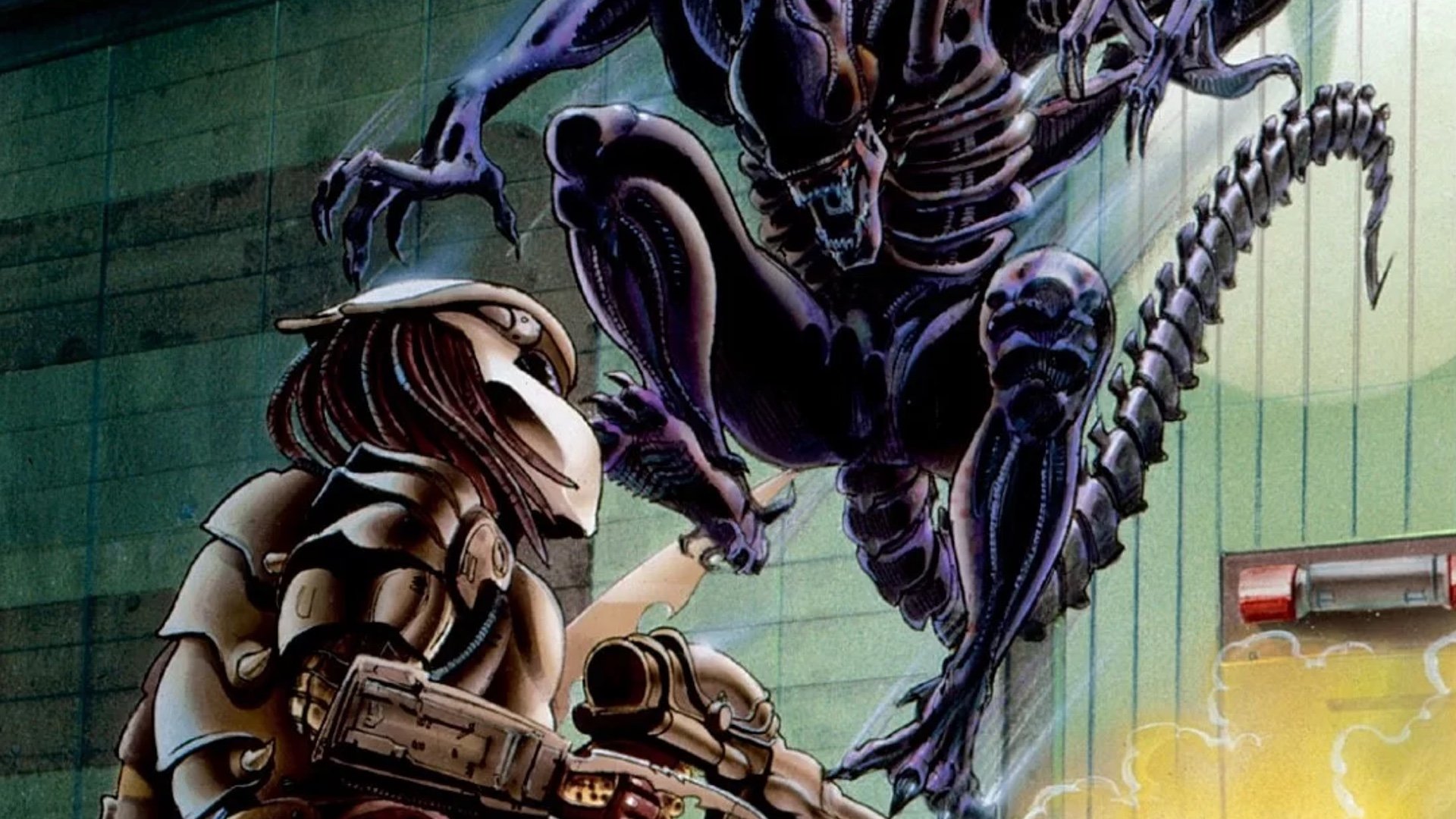 Aliens vs predator background - Cool for me!, Alien Predator HD wallpaper