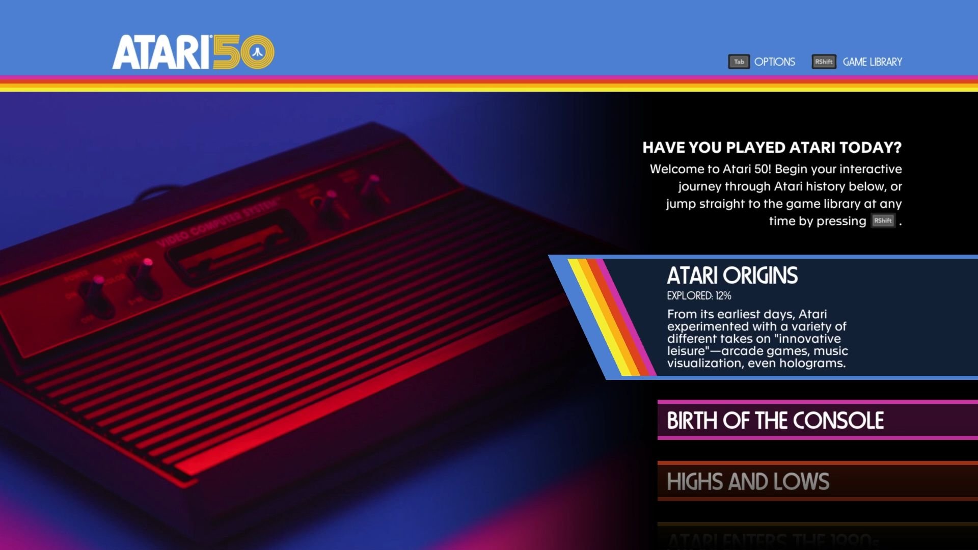 Explore part of video game history with ATARI 50: ANNIVERSARY CELEBRATION Explore part of video game history with ATARI 50: ANNIVERSARY CELEBRATION
