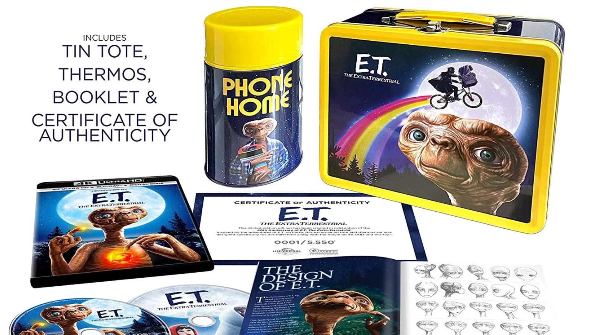 ET’s 40th Anniversary Blu-ray Gift Sets Include Packed Lunch, Thermos, Action Figure, and More ET’s 40th Anniversary Blu-ray Gift Sets Include Packed Lunch, Thermos, Action Figure, and More
