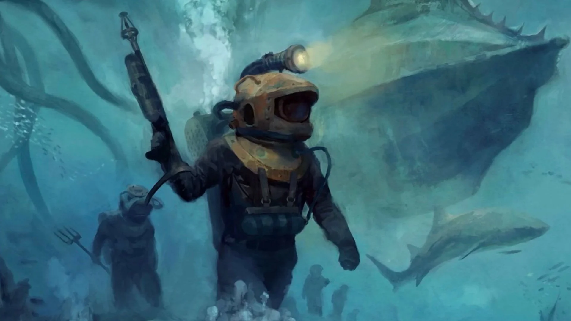 Fantastic poster for 20,000 LEAGUE UNDER THE SEA created by artist Karl Fitzgerald