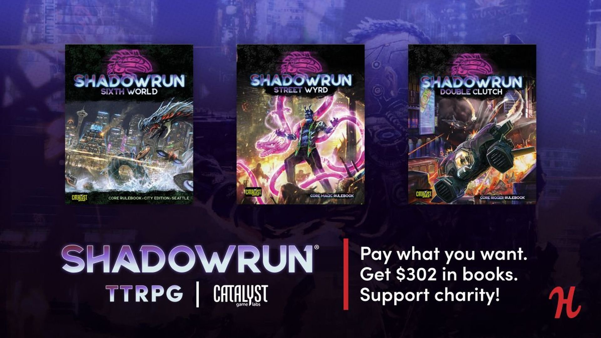 My four favorite Shadowrun RPG books. Three of these are in my All