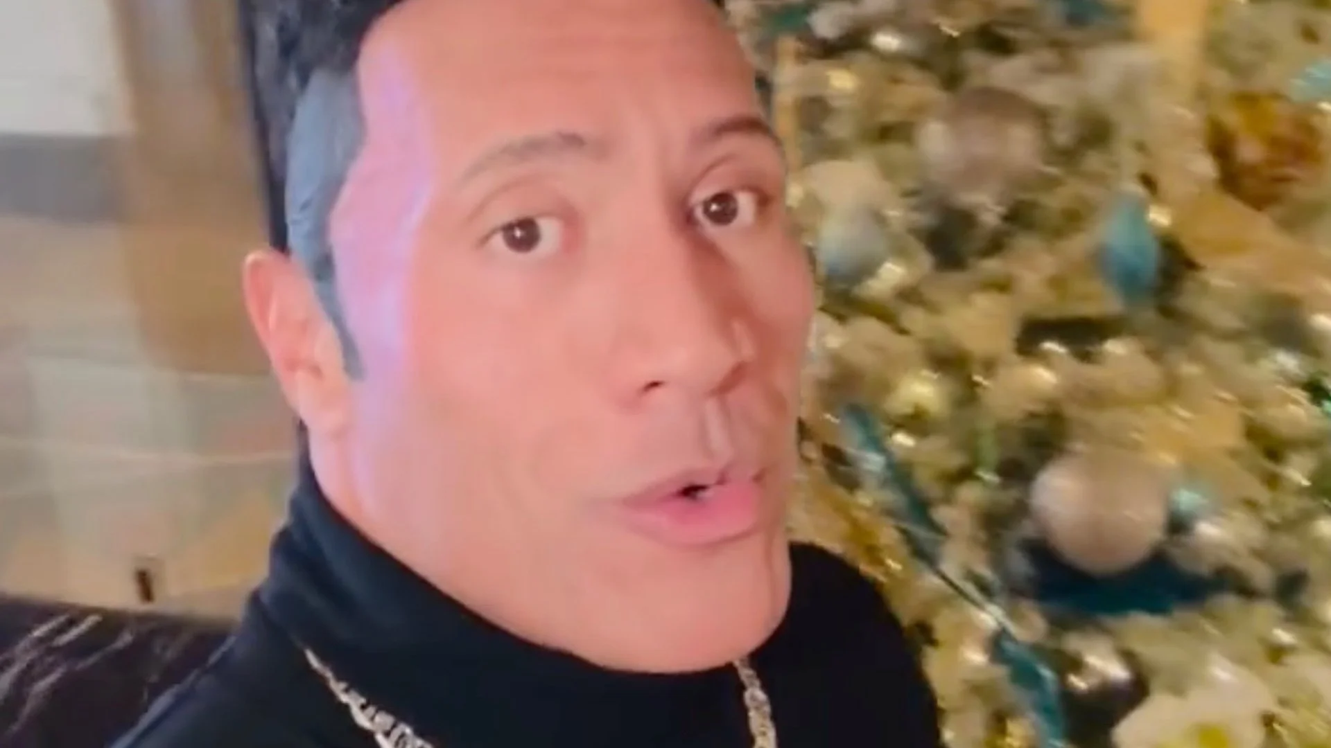 Dwayne Johnson Hilariously Brought Back His Iconic Turtleneck and Chain ...