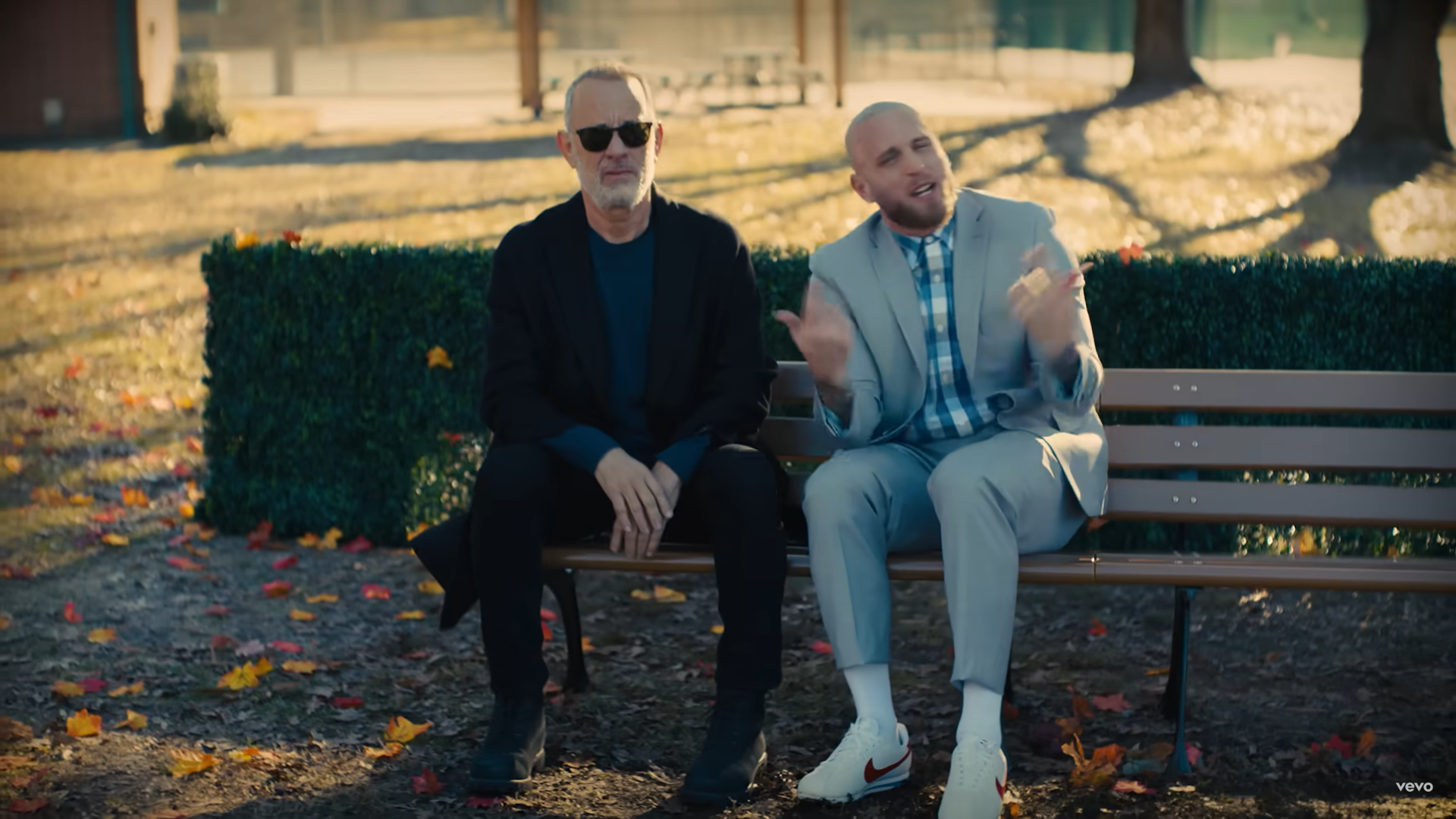 Chet Hanks recreates classic scenes from Forrest Gump in the music video “You Better Run” – Tom Hanks makes a cameo