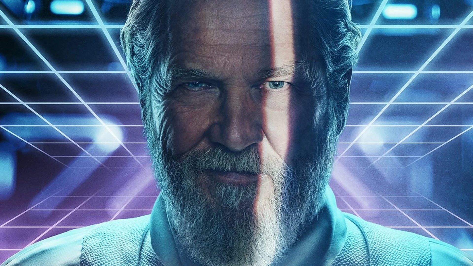 New Tron: poster of characters Ares Spotlight Jared Leto, Jeff Bridges and The Return to the Grid
