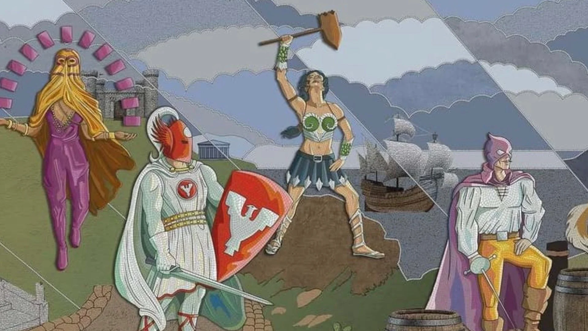 All 26 characters present in the Hall of Justice Mural in Superman have revealed