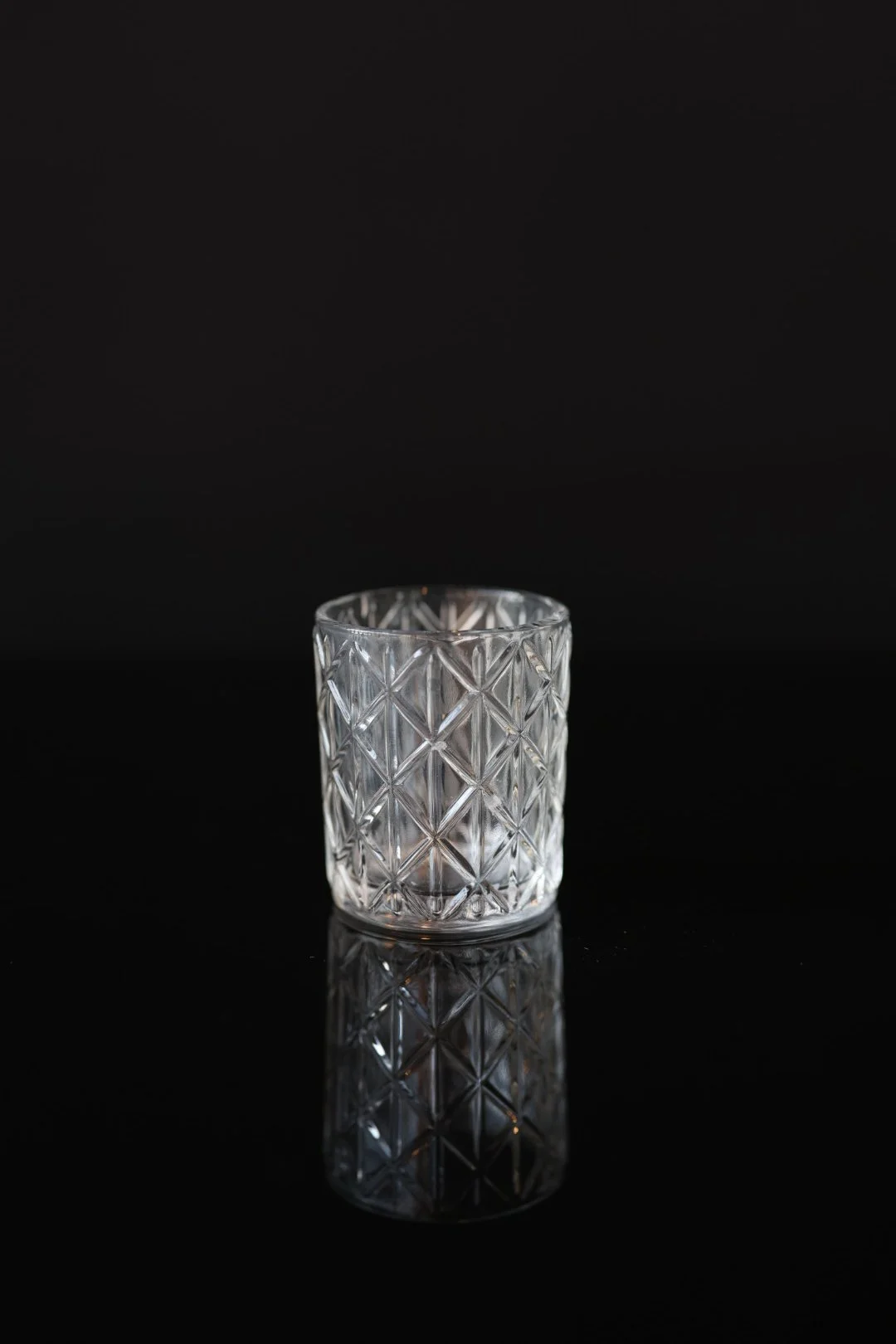 Crystal Pattern Clear Tealight Holders
