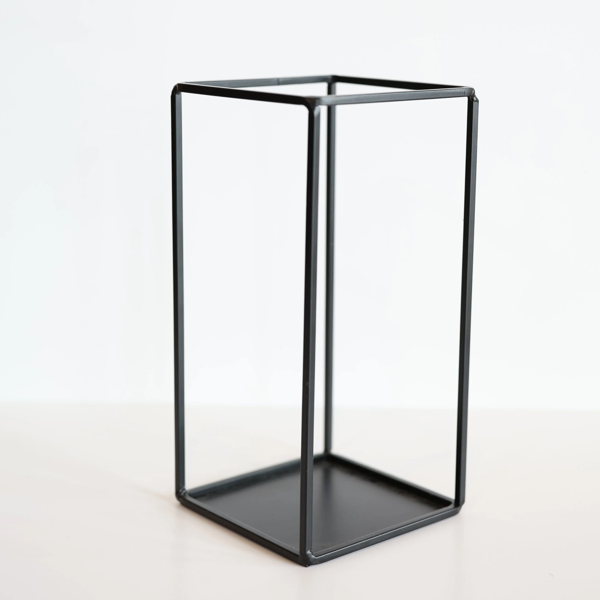 Open Black Metal Lantern