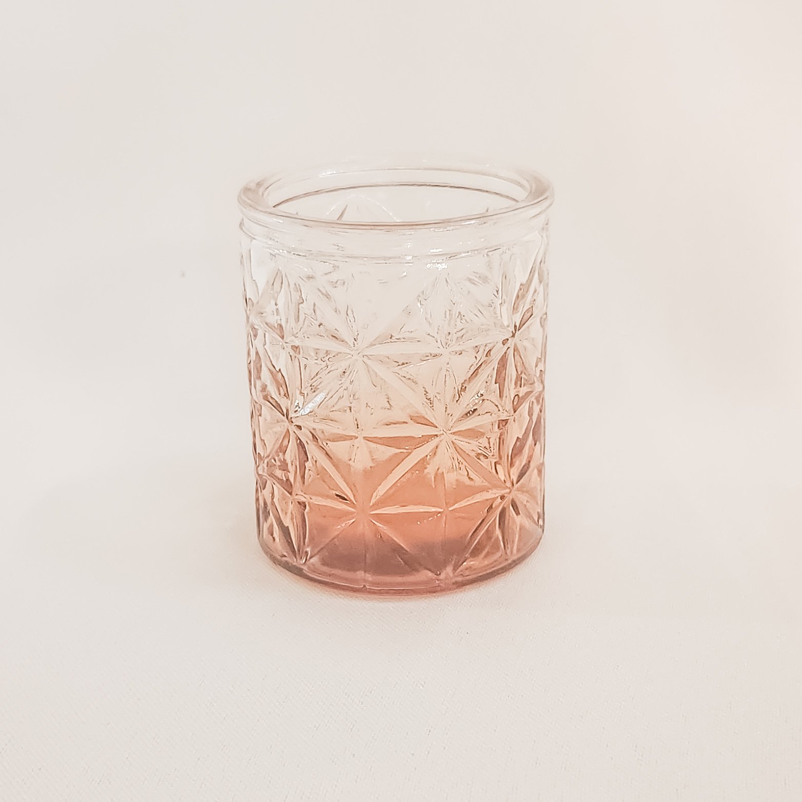 Tealight holders - Fading dark amber/pink/clear
