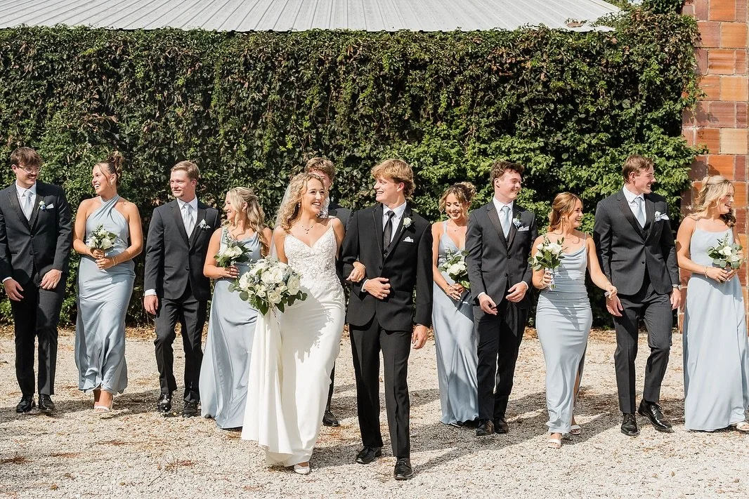 The bridal party ✨

 💍Wedding Vendors💍
Photographer: @BlacktieWeddingsandEvents
Wedding Venue: @HaueValley
DJ/Band: @EliteProDJ
Catering: @2MikesCatering
Florist: @FlowerLabSTL
Sweets: @CelebratingLifeCakes
Hair + Makeup: @EyeDoSTL

#bridalparty #w