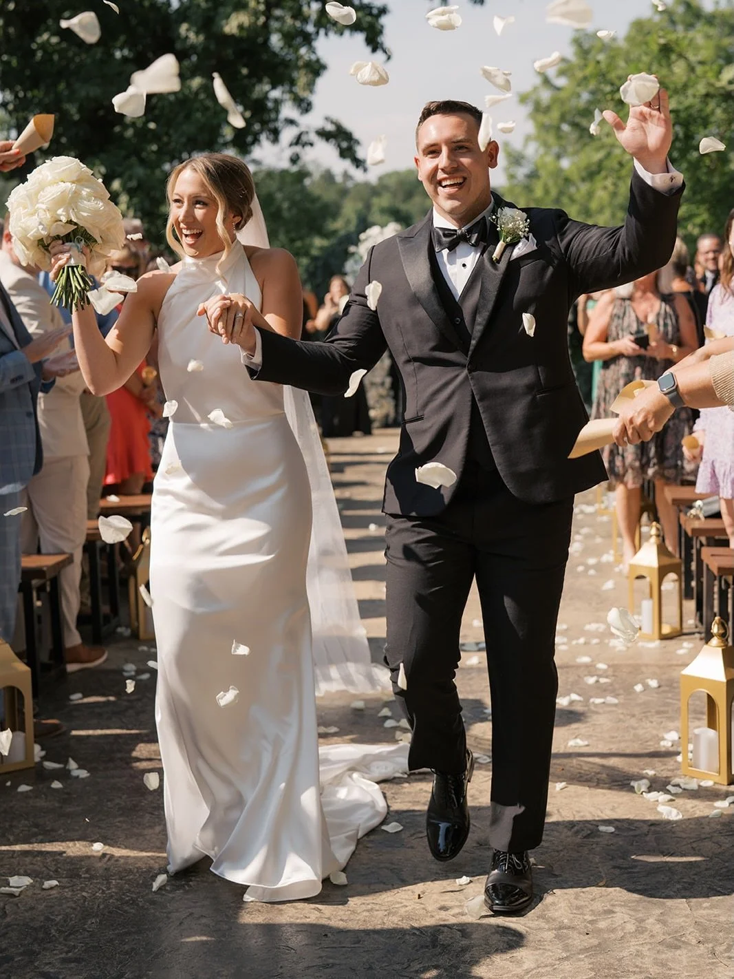 This kind of &ldquo;Just Married&rdquo; energy.😍

Wedding tip: Don&rsquo;t rush your recessional. Walk slow, celebrate with your guests, and soak it in. Some of the happiest photos of the entire day happen right here.🥰

💍Wedding Vendors💍
Wedding 