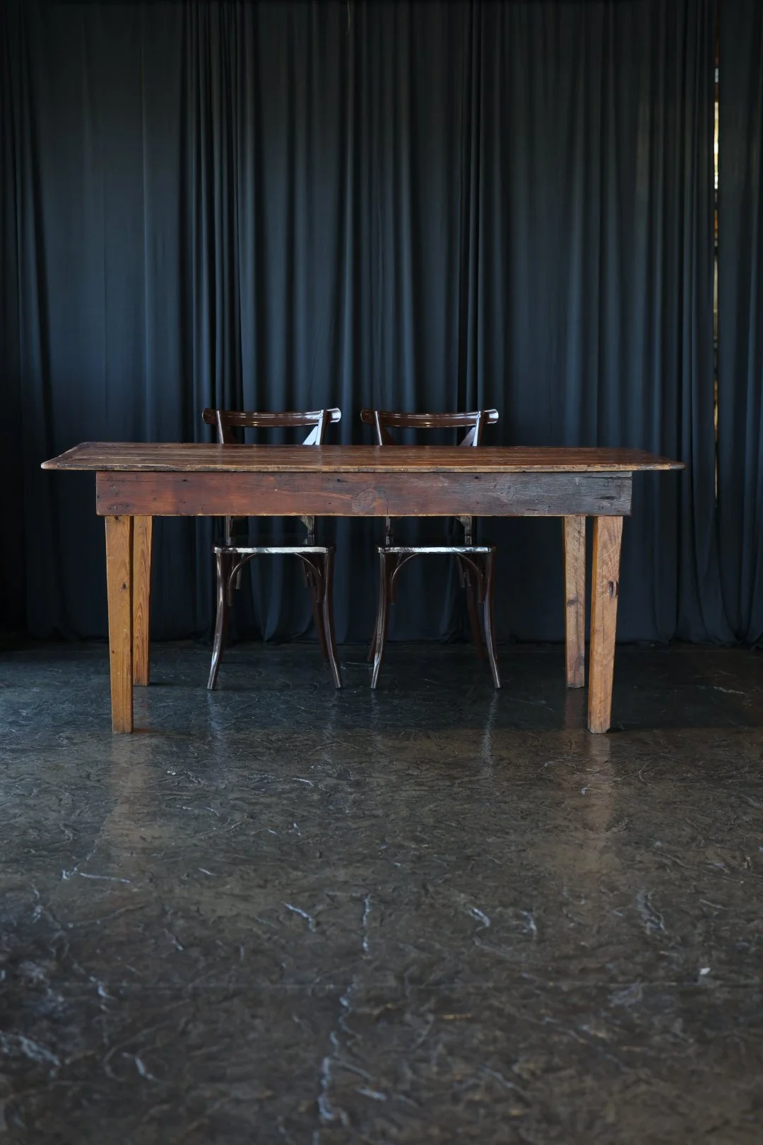 Dark Wood Sweetheart Table